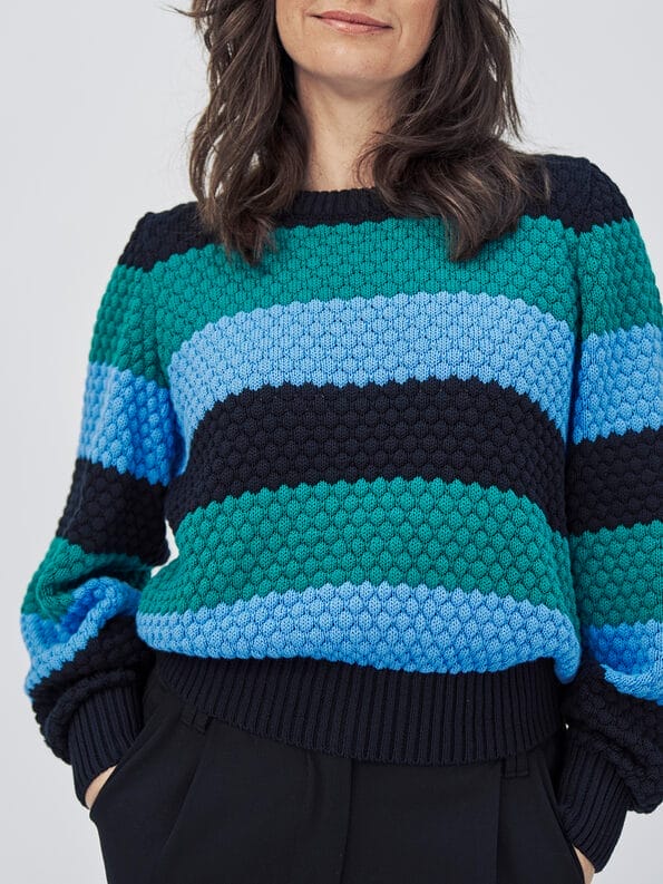 Mademoiselle YéYé Strick Pullover mit Bubble-Muster aus Bio-Baumwolle